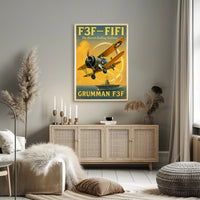 Grumman F3F The Barrel-Rolling Bulldog Poster PosterGoat