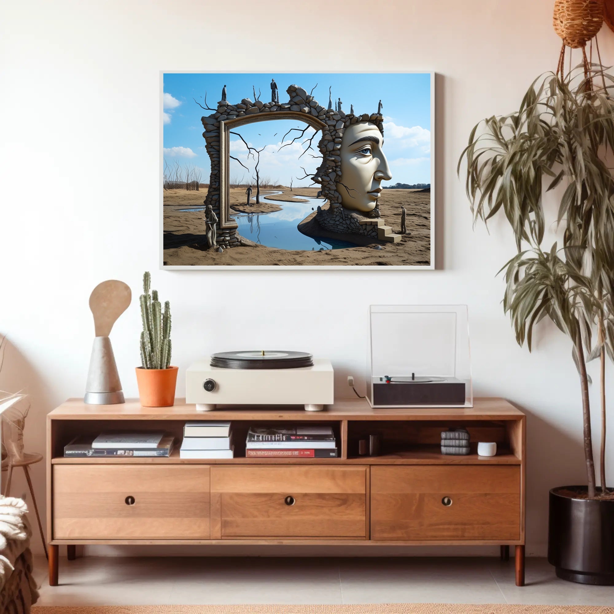 Surreal Desert Landscape Art: Abstract or Artistic Poster