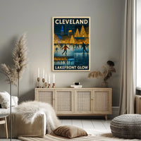 Cleveland Lakefront Glow Poster