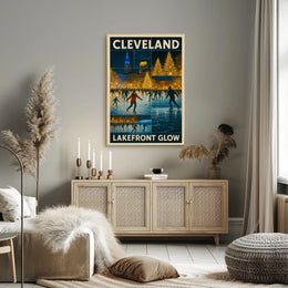 Cleveland Lakefront Glow Poster