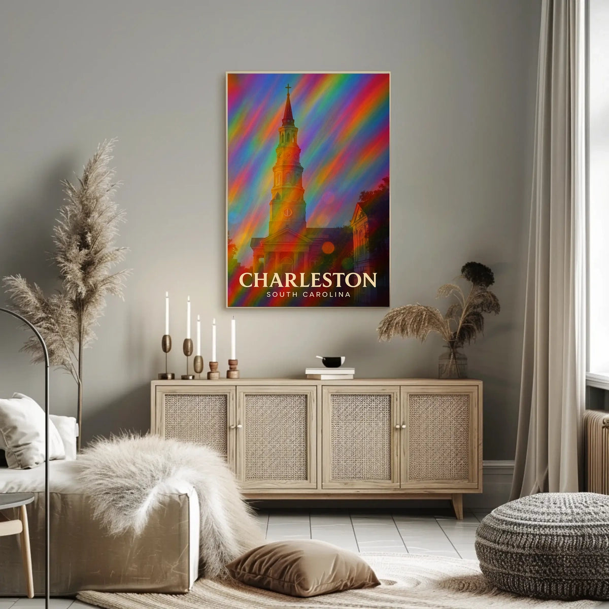 Charleston Travel Digital Painting Wanderlust Poster