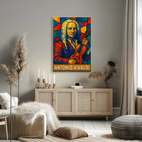 Antonio Vivaldi The Maestro In Stained Poster