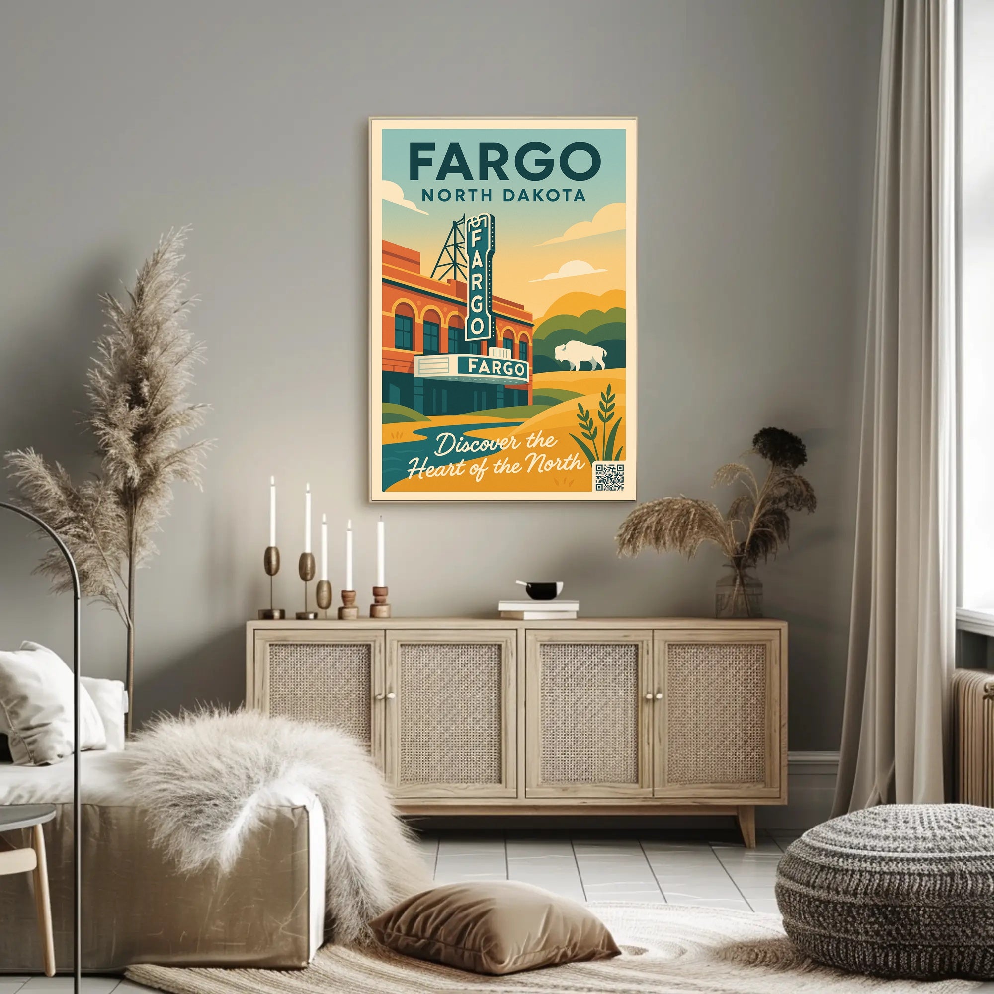 Discover Fargo, North Dakota Poster PosterGoat