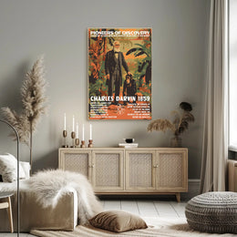Darwin Evolution Vintage Educational or Infographic Poster