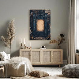 Gothic Mysterious Art Print with Ornate Ironwork Poster