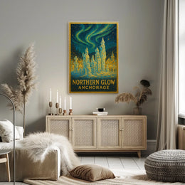 Northern Glow Anchorage Poster