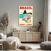 Discover Brazil With Braniff Airways Poster