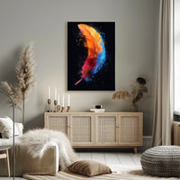 Vibrant Feather Art Poster