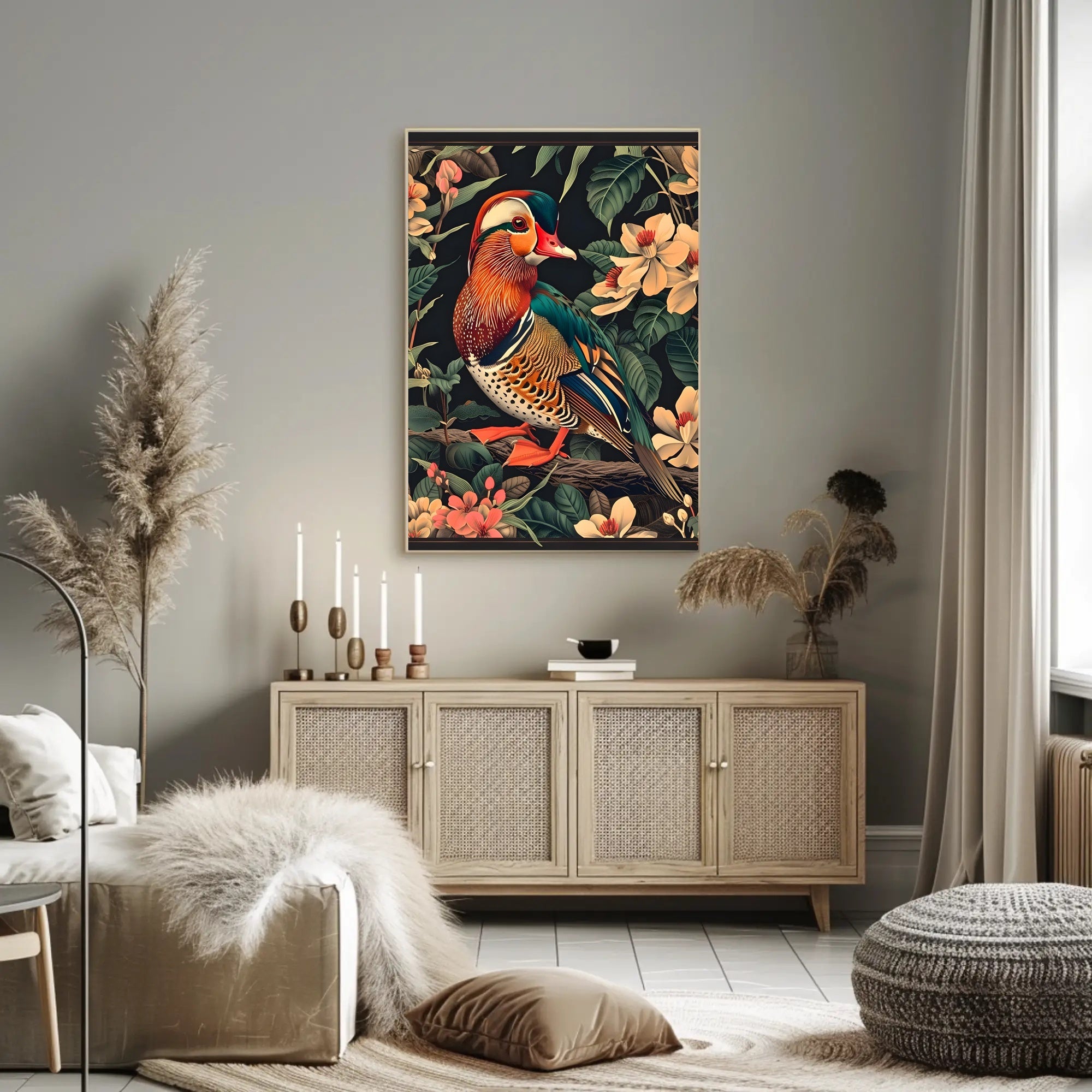 Mandarin Duck Delight: Nature's Beauty Animal Poster