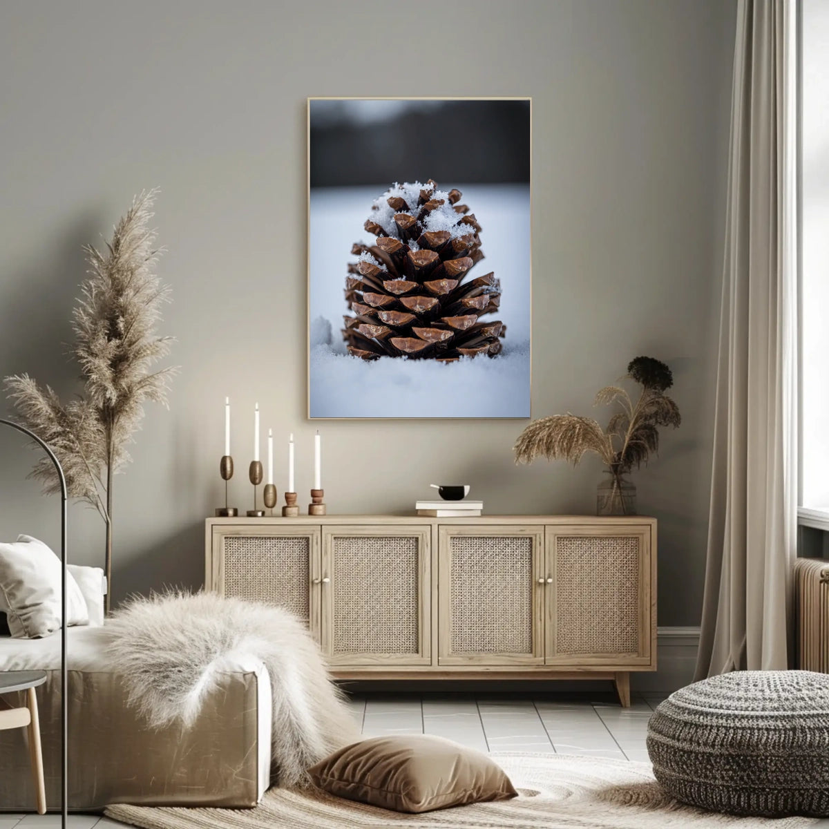 Winter Pinecone Poster