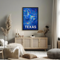 Texas In Vibrant Colors Poster