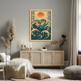 Otters Ocean Adventure Poster PosterGoat