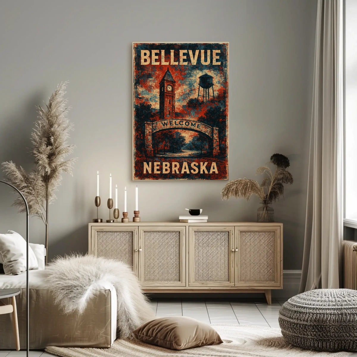 Bellevue Nebraska Scenic Travel Photography Realism Poster