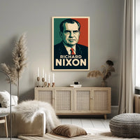 Richard Nixon Portrait Pop Art Realism Cold War Era Heritage Icon Collectors Poster