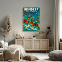 Reindeer Soccer Match: Festive Winter Wonderland Poster