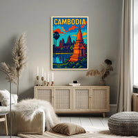 Cambodia Travel Poster