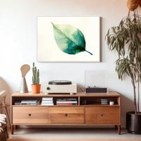 Elegant Watercolor Leaf Art Poster for Tranquil Spaces