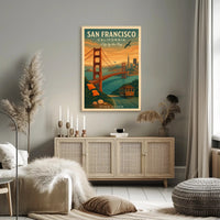 San Francisco Vintage Travel Poster Wall Art
