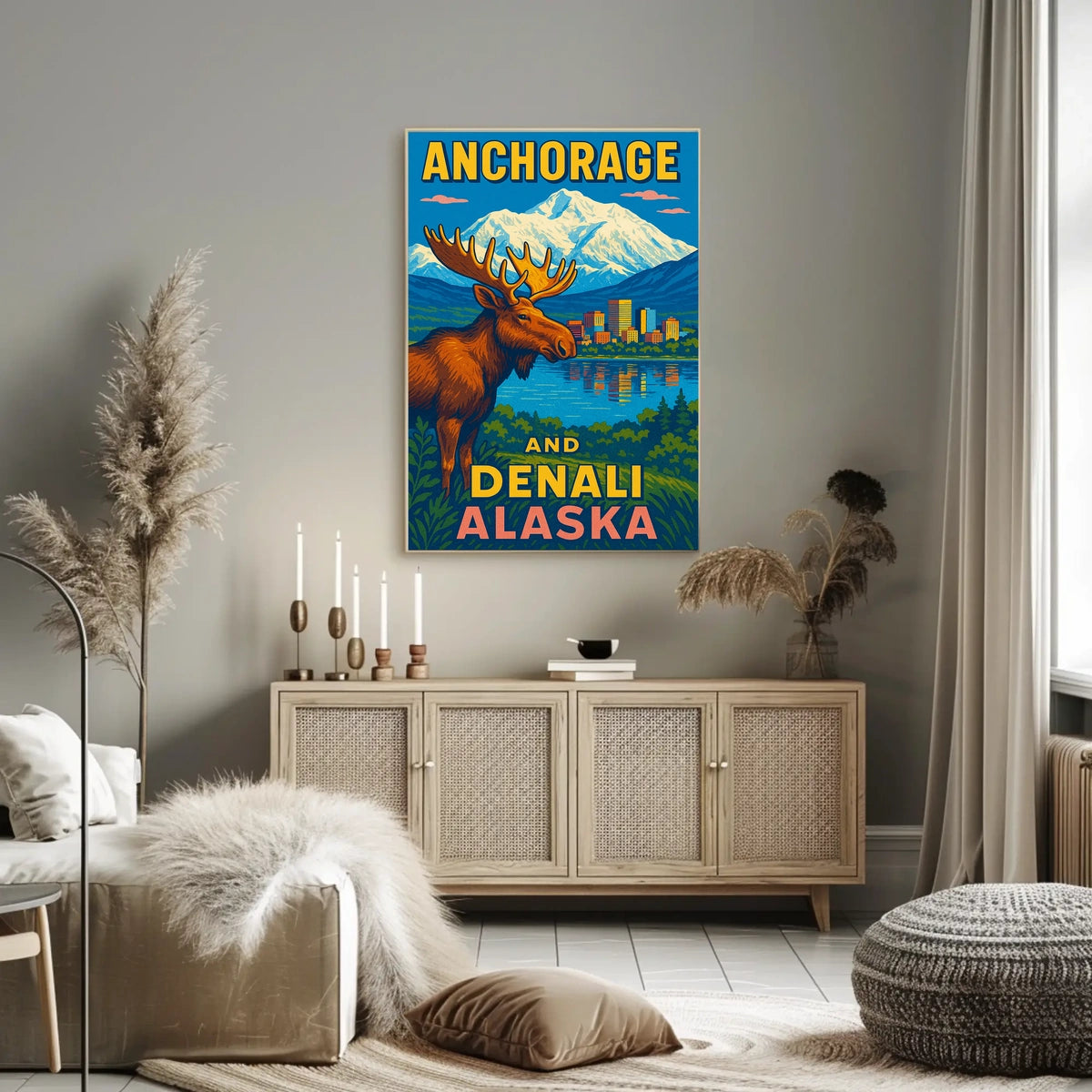 Anchorage And Denali, Alaska Poster