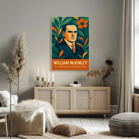 William McKinley Presidential Portrait Patriotic Vintage Retro Eighties Pop Art Poster