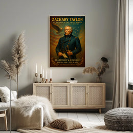 Zachary Taylor Vintage Patriotic Leadership Poster Print