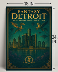 Fantasy Detroit Poster PosterGoat