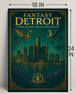 Fantasy Detroit Poster PosterGoat