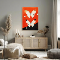 Butterflies High Contrast Poster Art Print