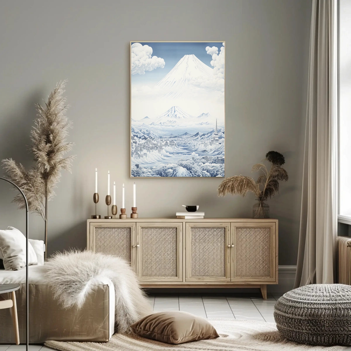 Japanese Mountain Serenity: Cultural or Heritage Poster