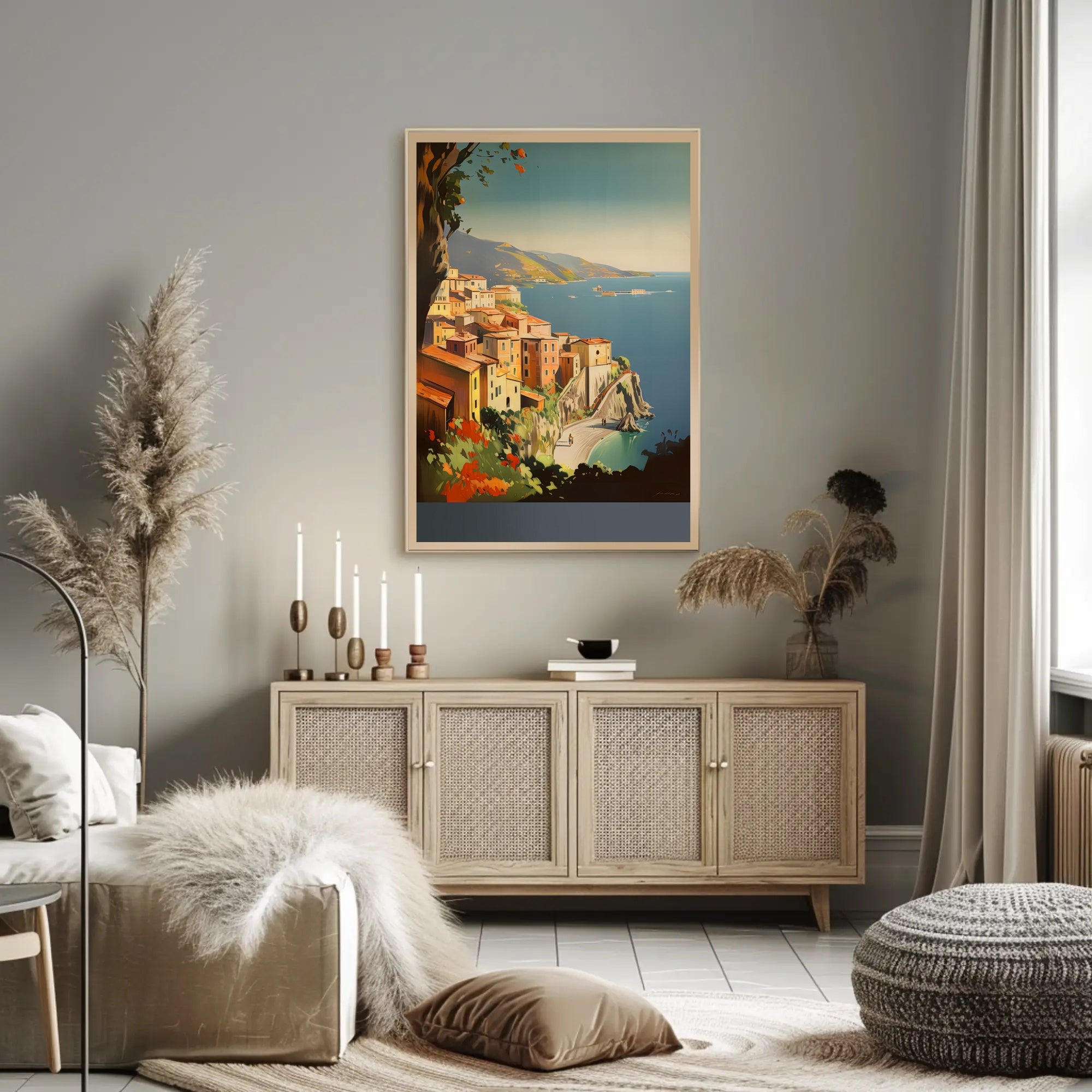 Coastal Townscape Poster