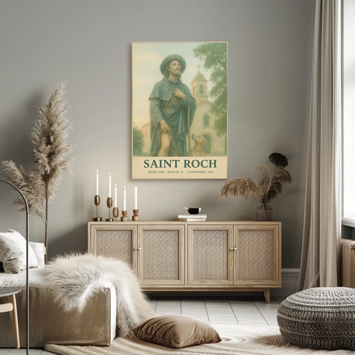 Saint Roch Patron Saint Of Dogs And Poster