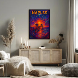 Naples Sunset Dreamscape Poster