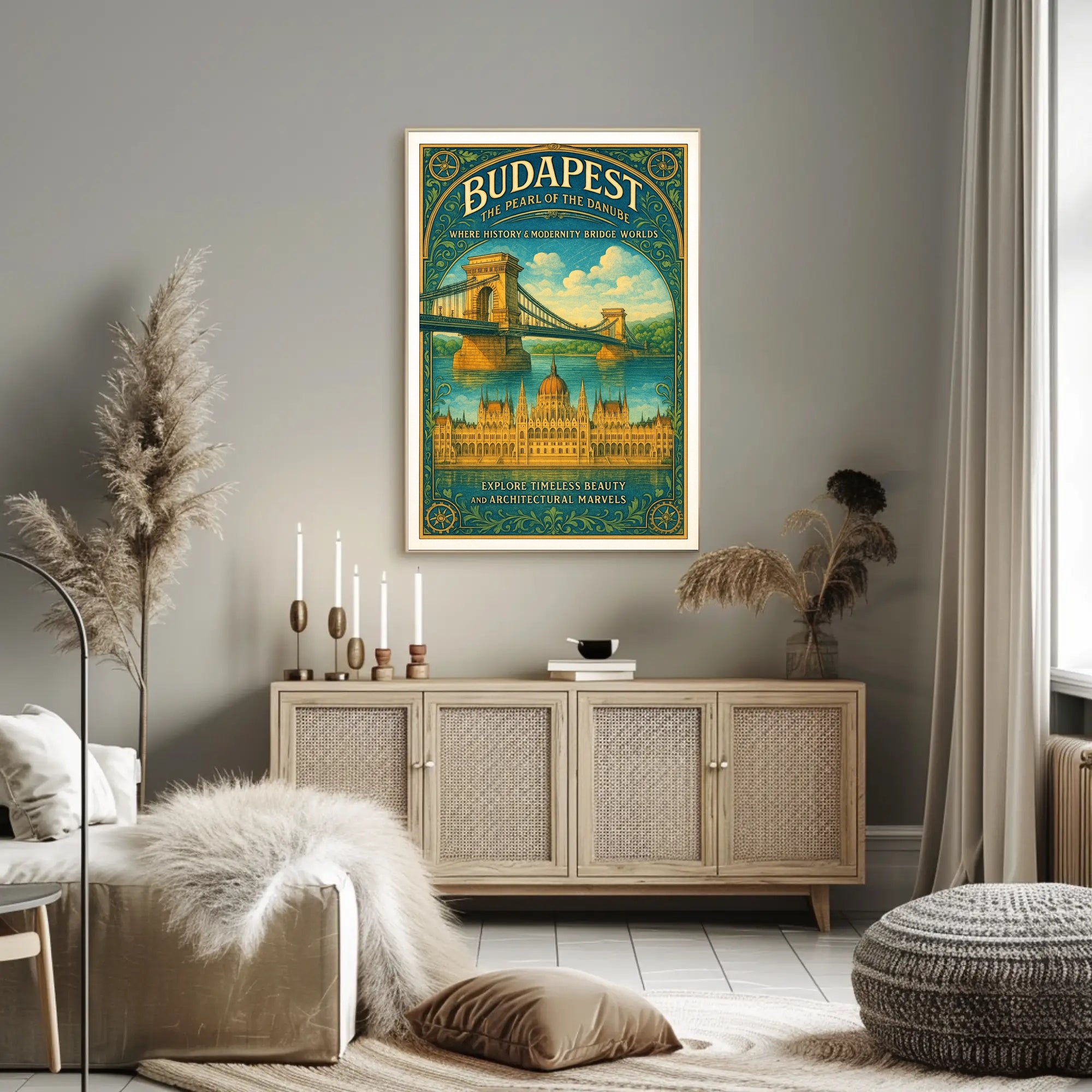 Budapest The Pearl of the Danube Poster