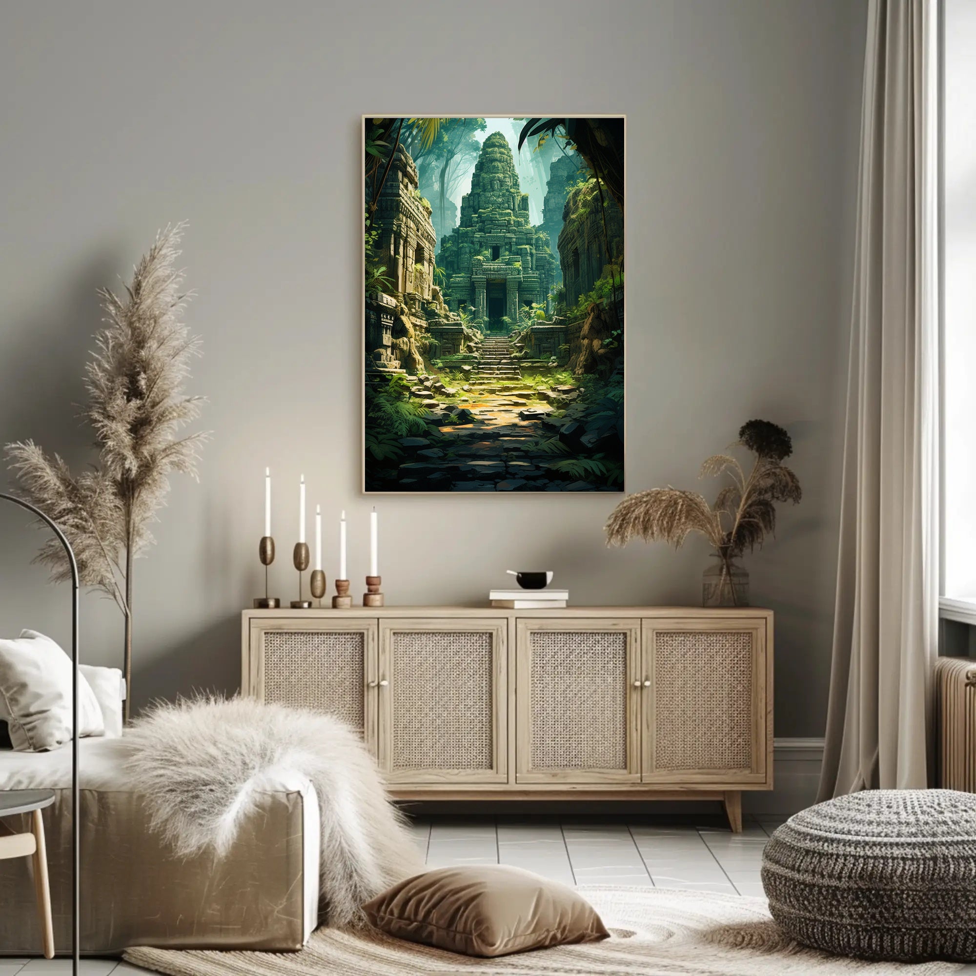 Ancient Jungle Temple Poster