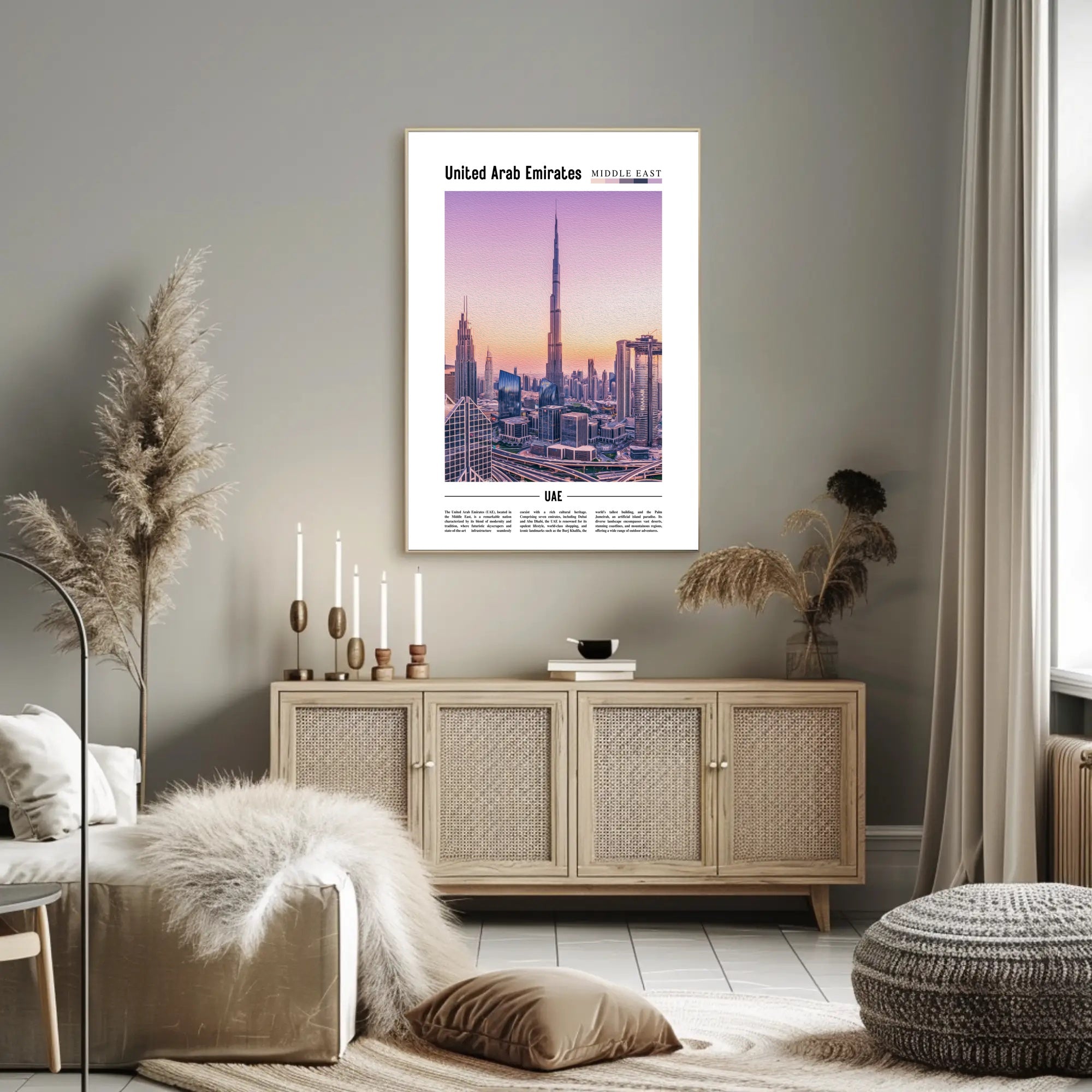 UAE Skyscraper Panorama Modern Cityscape Urban or Cityscape Poster PosterGoat