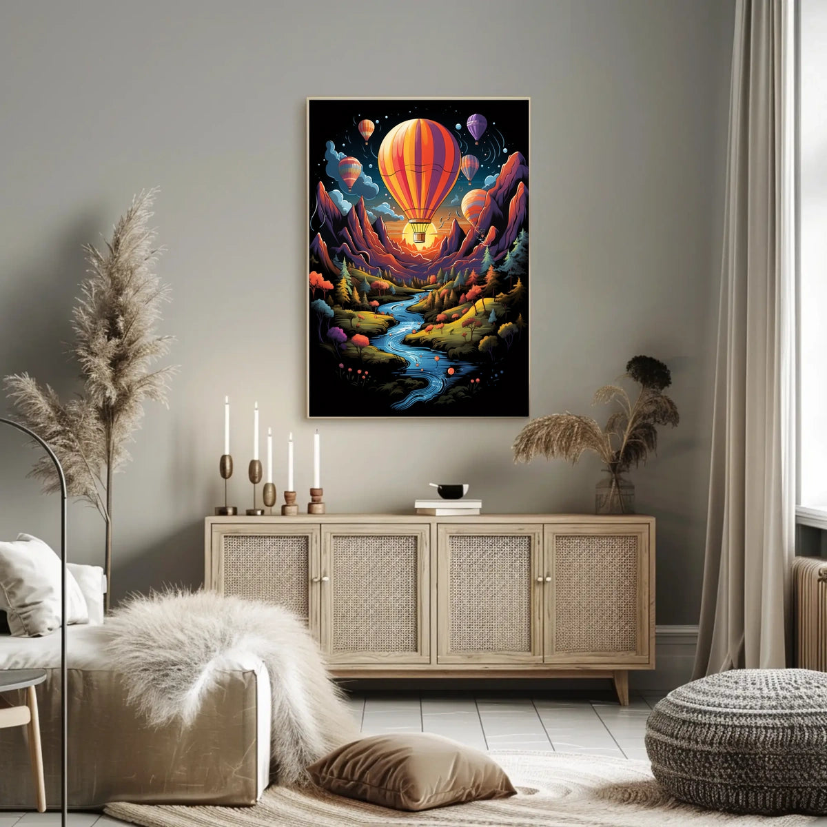 Dreamy Hot Air Balloon Adventure Poster
