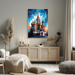 St. Basil's Cathedral Vibrant Cultural Heritage Poster