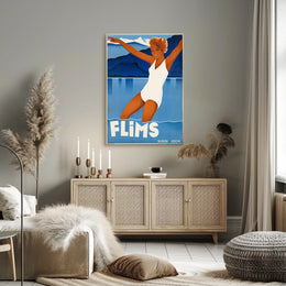 Flims Swiss Travel Poster