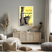 Statue Of Liberty Vintage Travel Poster Art For Home Decor