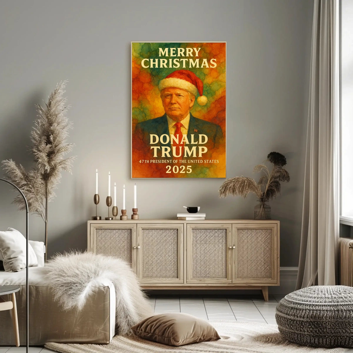 Merry Christmas Trump Holiday Political or Propaganda Poster