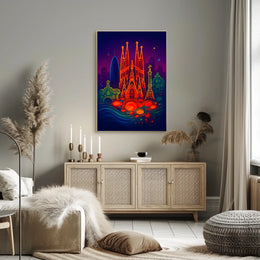 Barcelonas Iconic Landmarks Poster