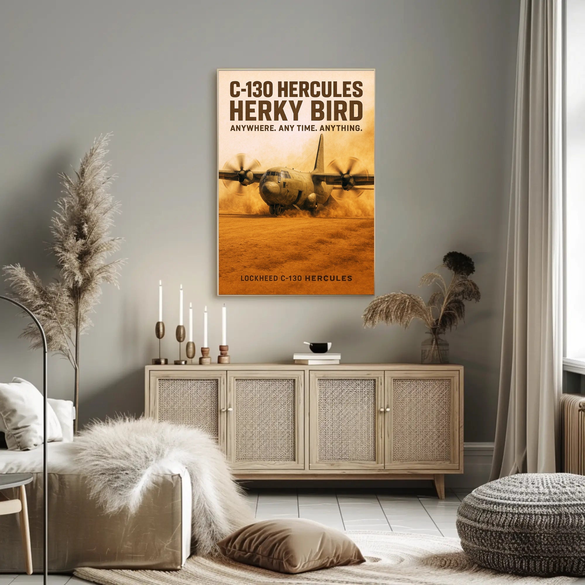 C-130 Hercules Herky Bird Poster PosterGoat