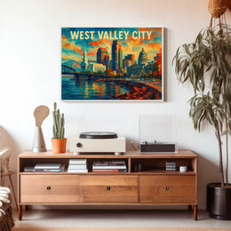 West Valley City Skyline Poster