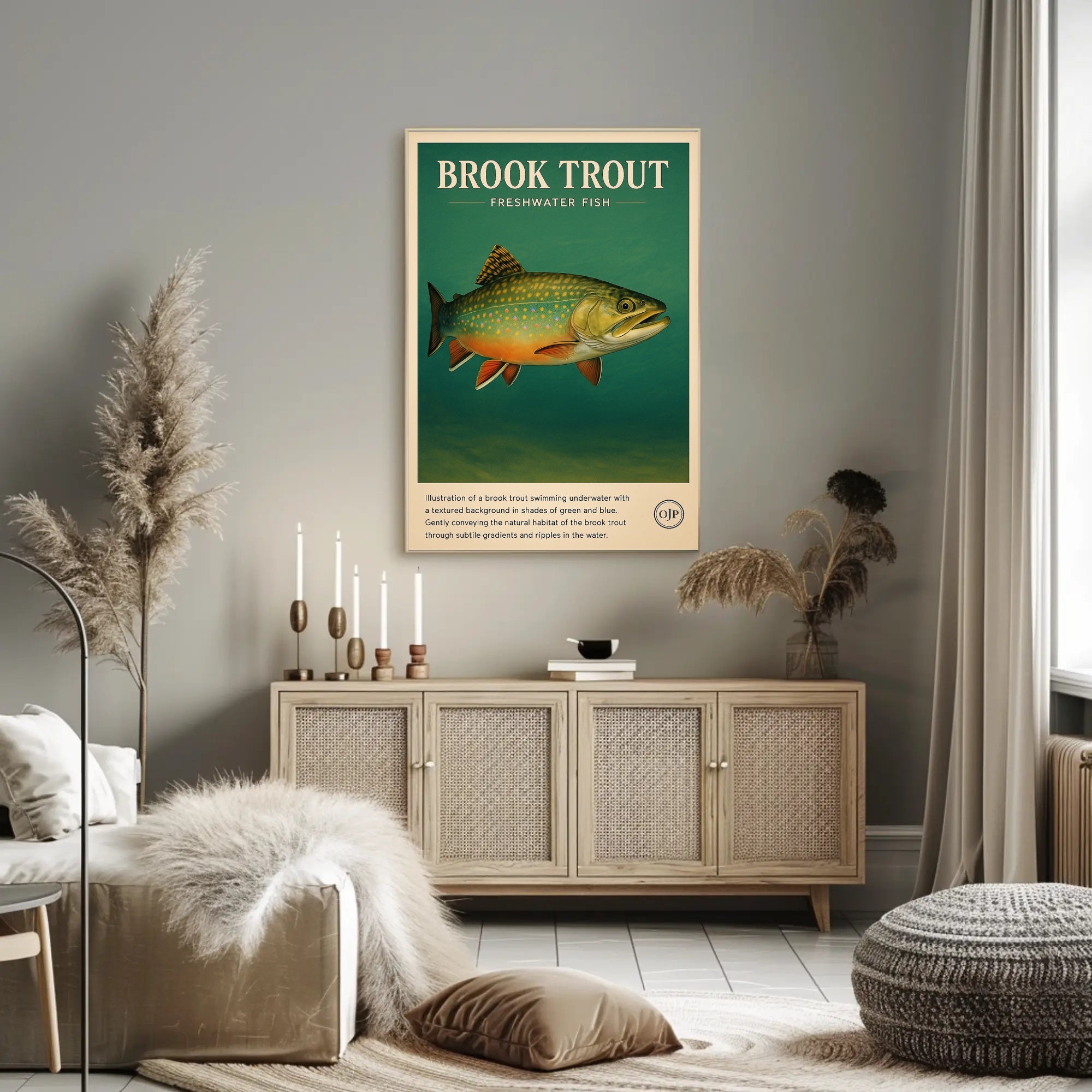Brook Trout Freshwater Fish Poster PosterGoat
