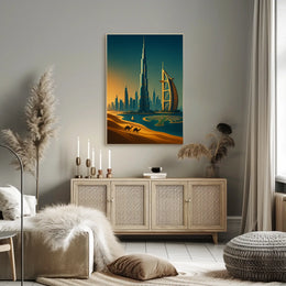Dubai Skyline A Modern Oasis Modern Poster