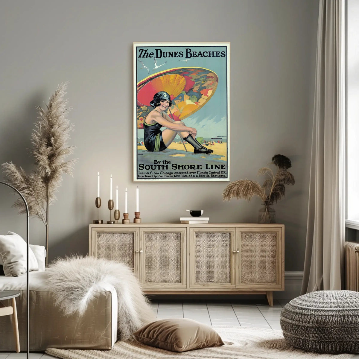 The Dunes Beaches South Shore Line Poster