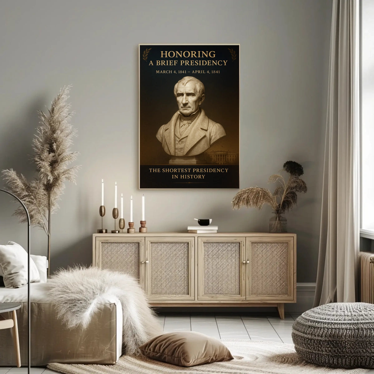 Honoring The Shortest Presidency Poster