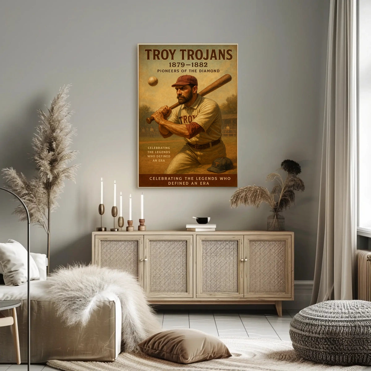 Troy Trojans Pioneers Of The Diamond Poster