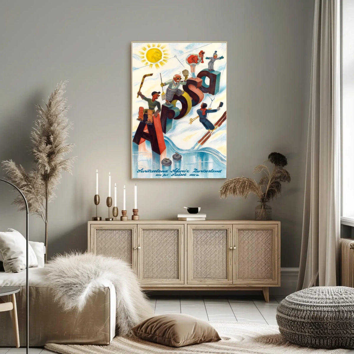 Winter Fun In Switzerland Poster