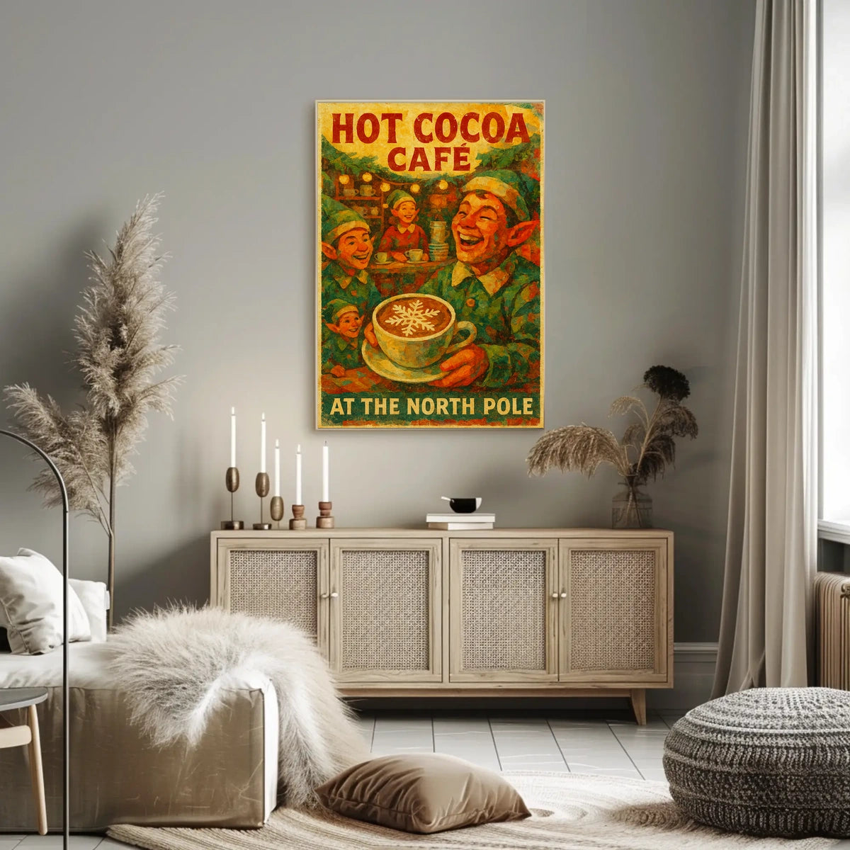 Hot Cocoa Café At The North Pole Poster